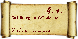 Goldberg Arétász névjegykártya